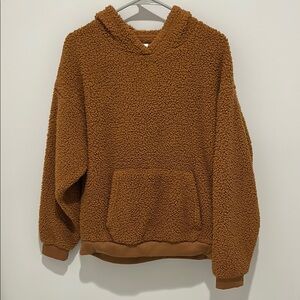 AEO Cozy Brown Sherpa Hoodie
